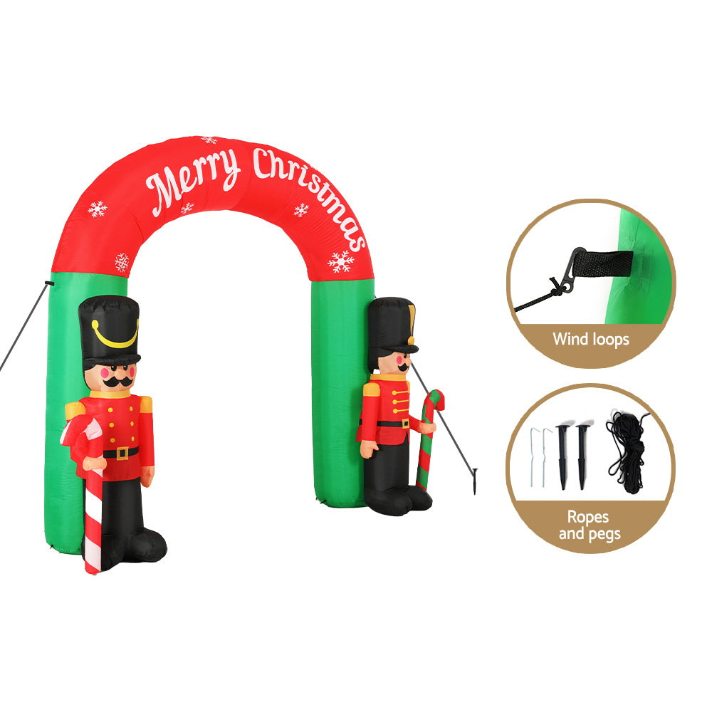Jingle Jollys Christmas Inflatable Nutcracker Archway