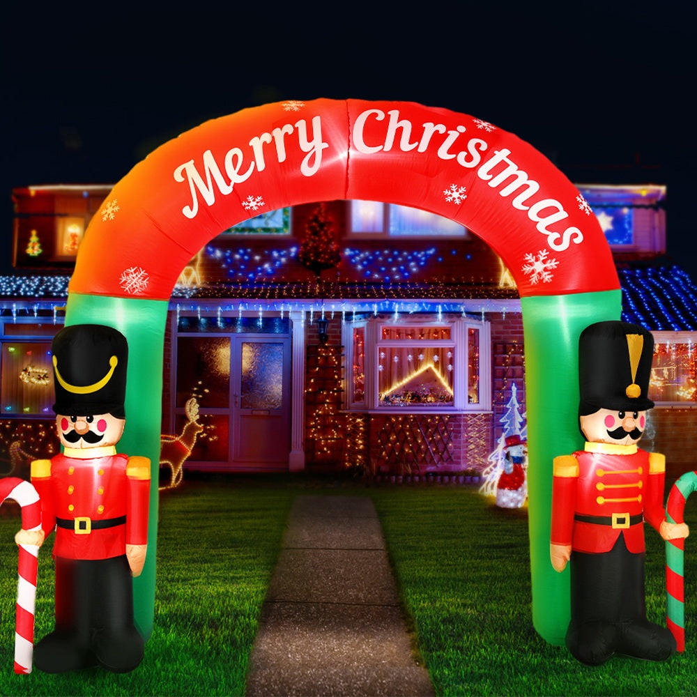 Jingle Jollys Christmas Inflatable Nutcracker Archway