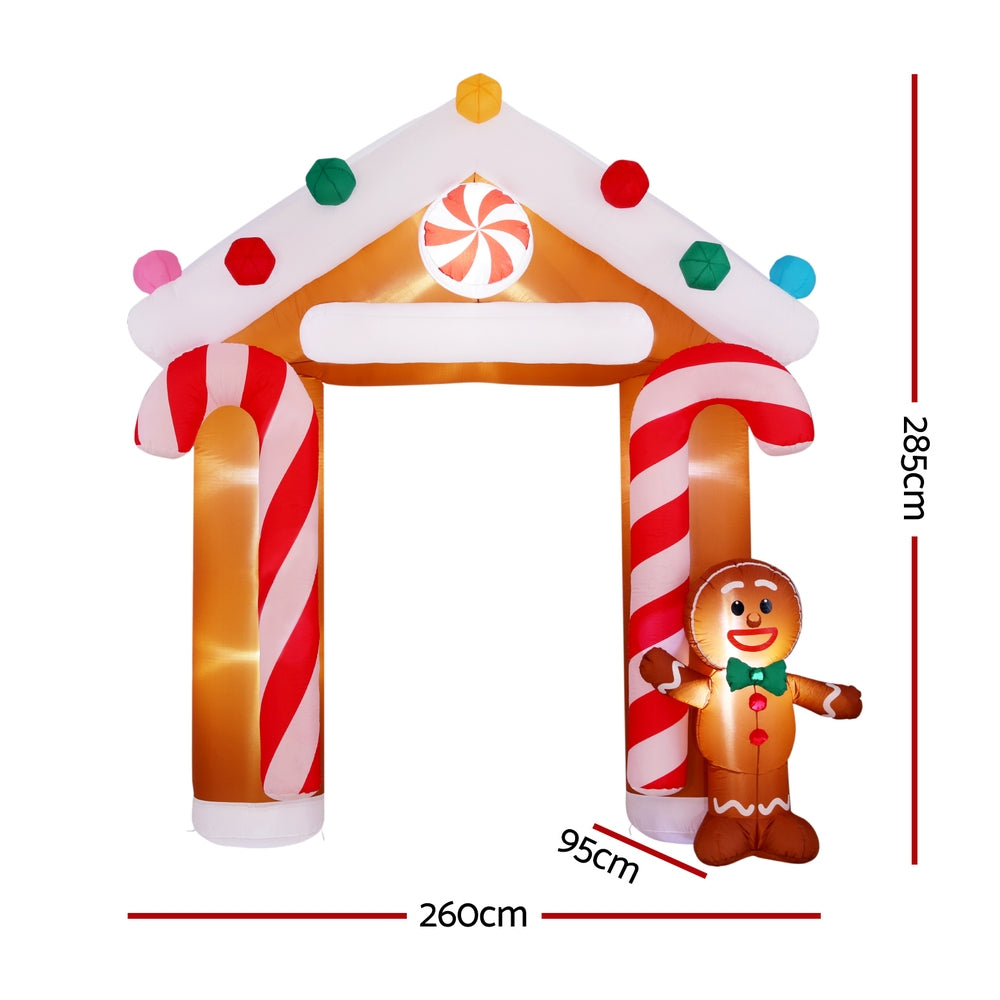Jingle Jollys 2.8M Inflatable Christmas Archway