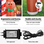 Jingle Jollys 2.8M Inflatable Christmas Archway