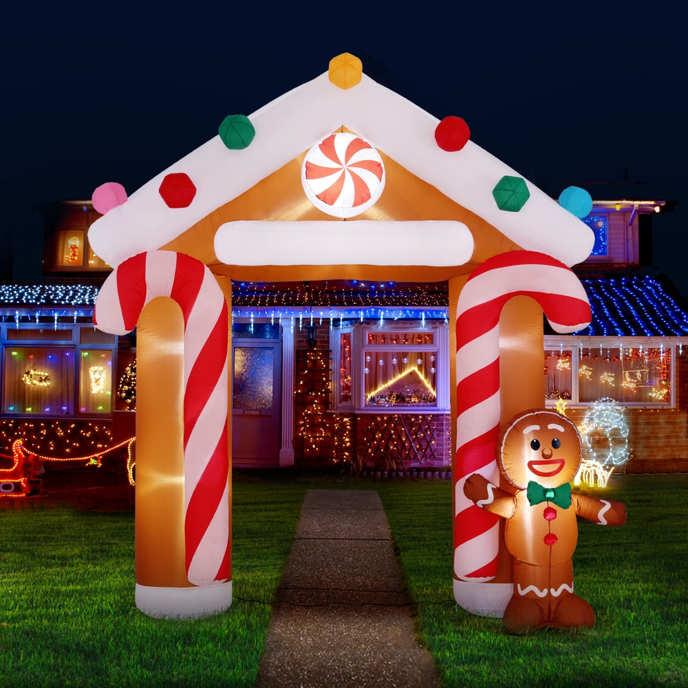 Jingle Jollys 2.8M Inflatable Christmas Archway