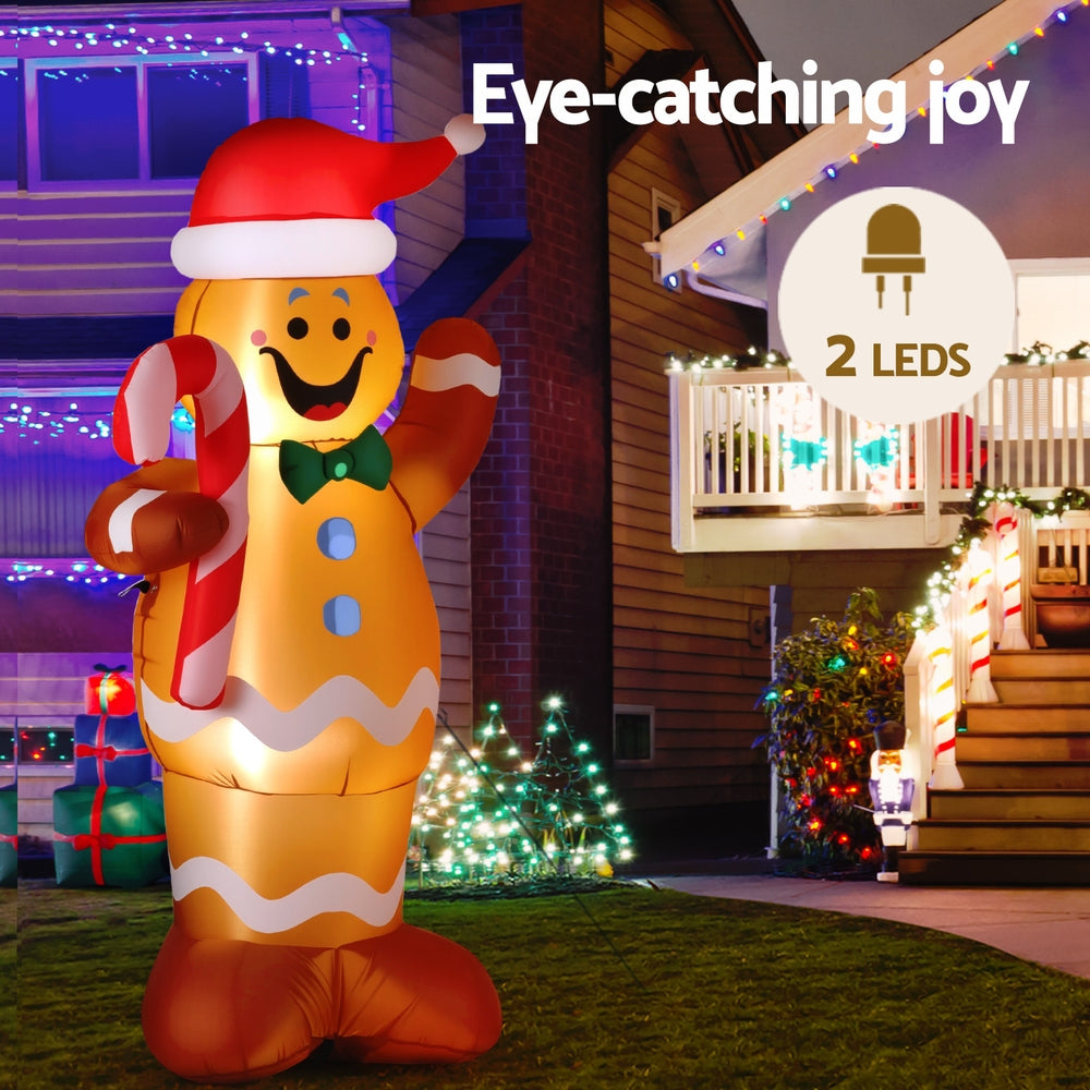 Jingle Jollys Inflatable Gingerbread Man Decoration