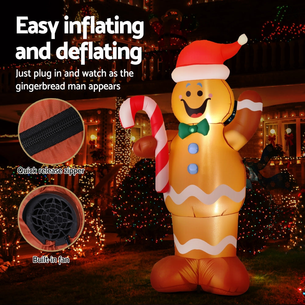 Jingle Jollys Inflatable Gingerbread Man Decoration
