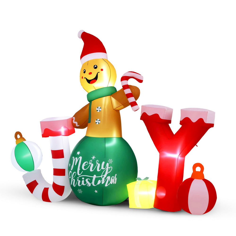 Jingle Jollys Inflatable Christmas Gingerbread Joy