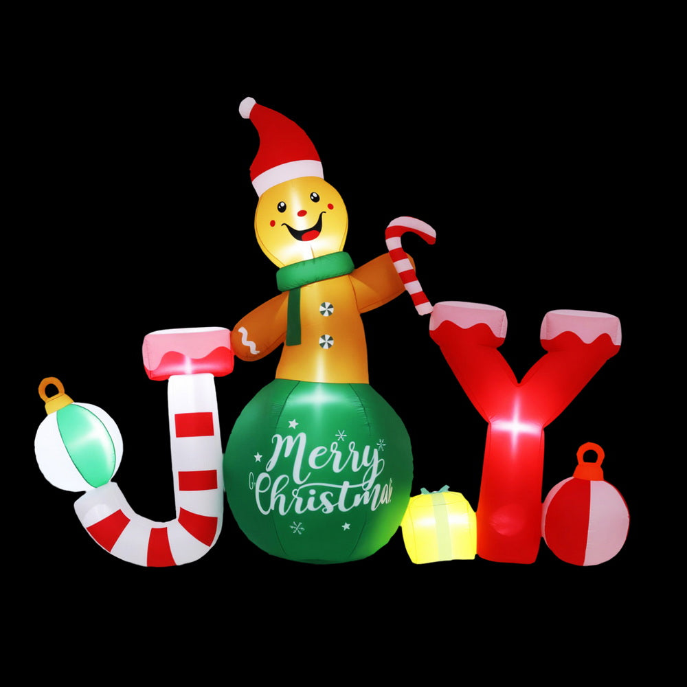 Jingle Jollys Inflatable Christmas Gingerbread Joy