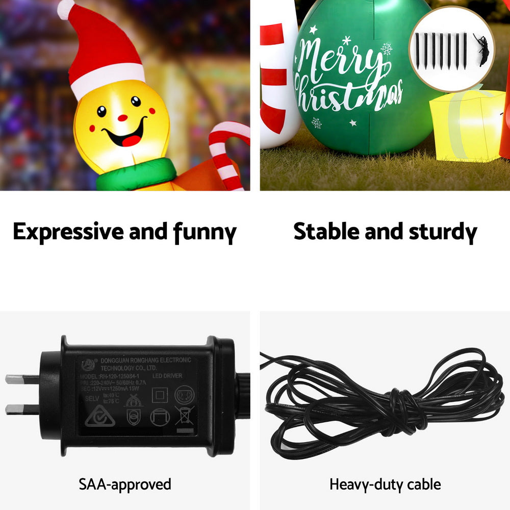 Jingle Jollys Inflatable Christmas Gingerbread Joy