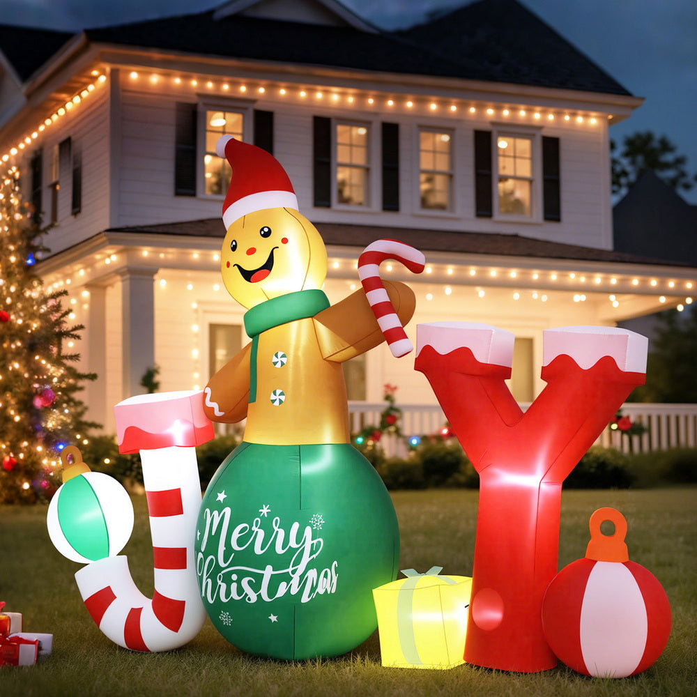 Jingle Jollys Inflatable Christmas Gingerbread Joy