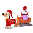 Illuminated Inflatable Snowman Dog Decoration