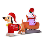 Illuminated Inflatable Snowman Dog Decoration