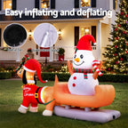 Illuminated Inflatable Snowman Dog Decoration