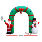 Jingle Jollys Christmas Inflatable Archway 2.8M