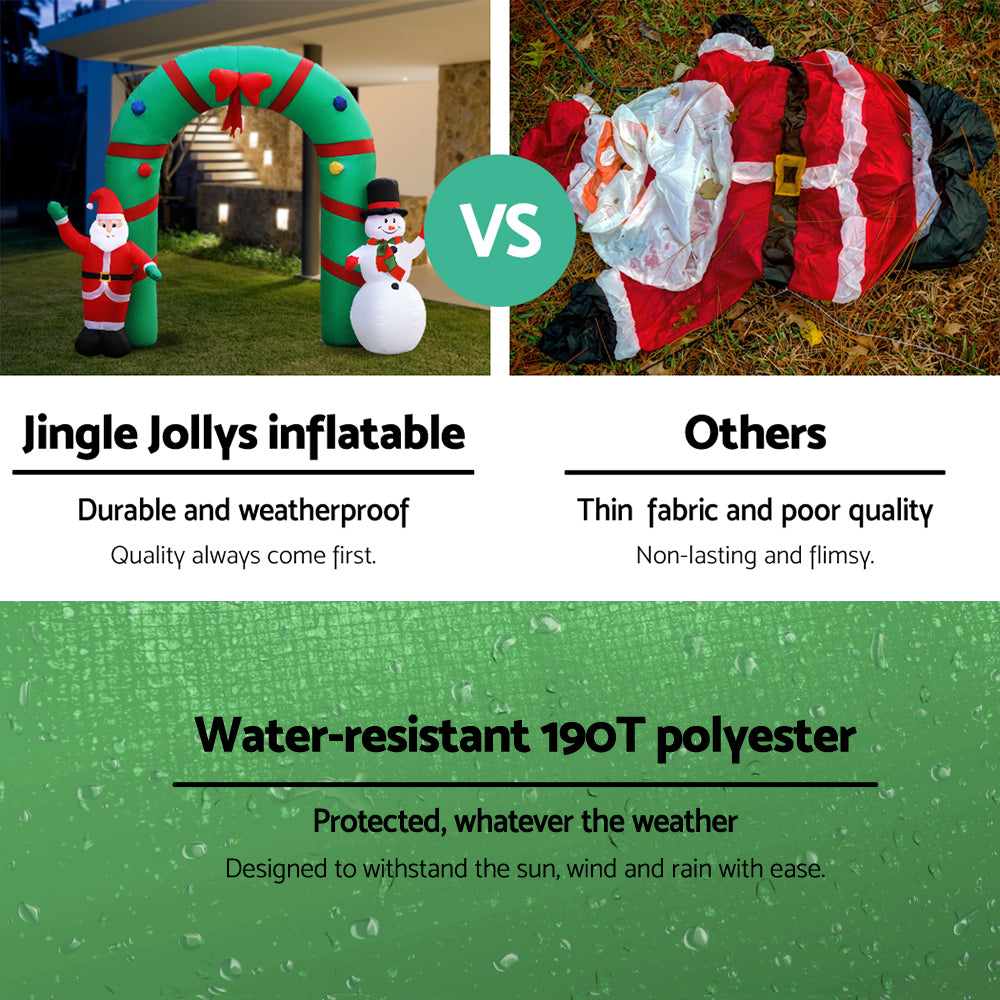 Jingle Jollys Christmas Inflatable Archway 2.8M