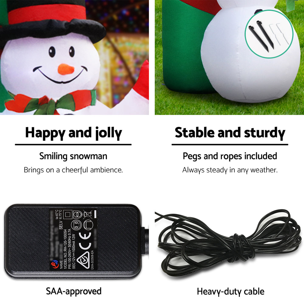 Jingle Jollys Christmas Inflatable Archway 2.8M