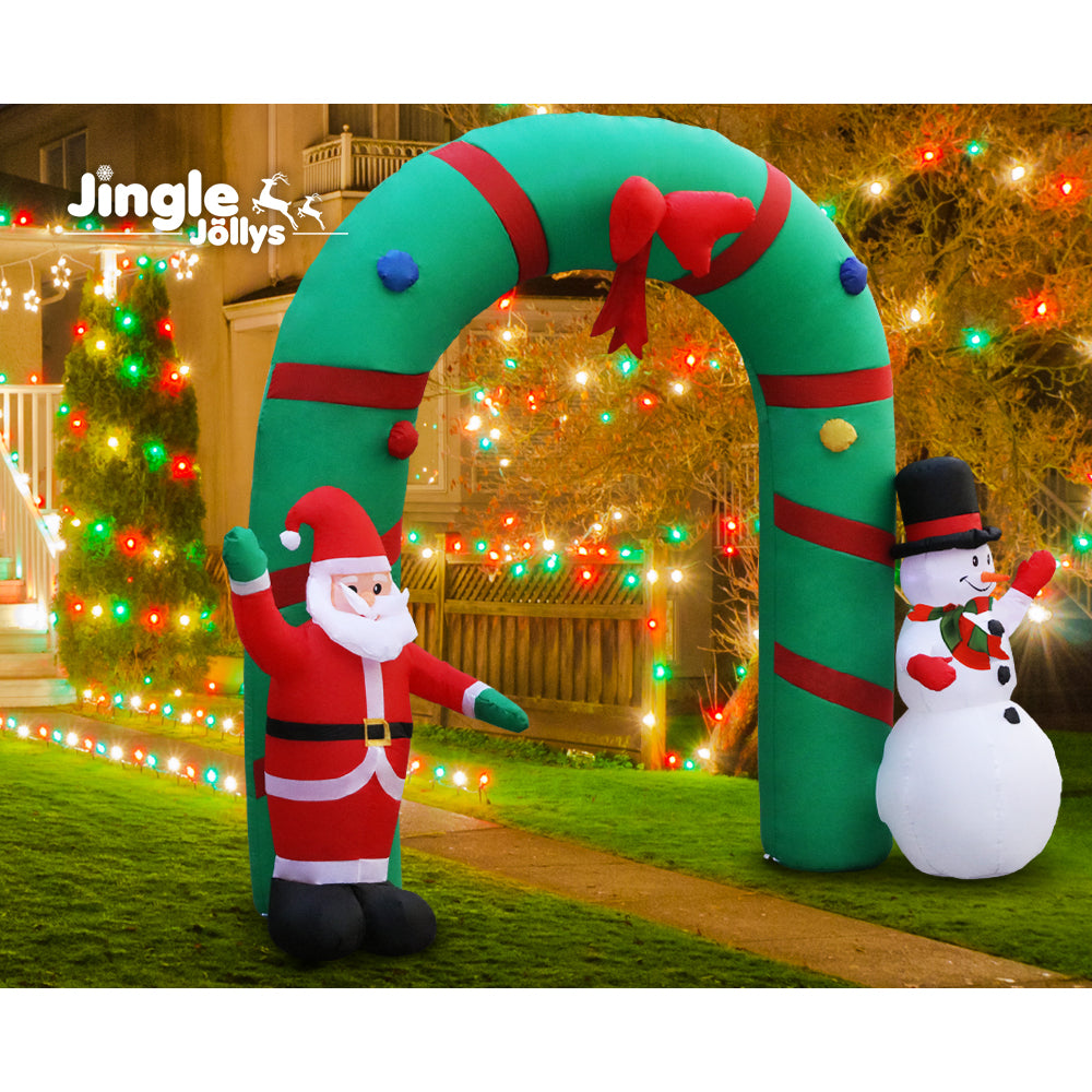 Jingle Jollys Christmas Inflatable Archway 2.8M