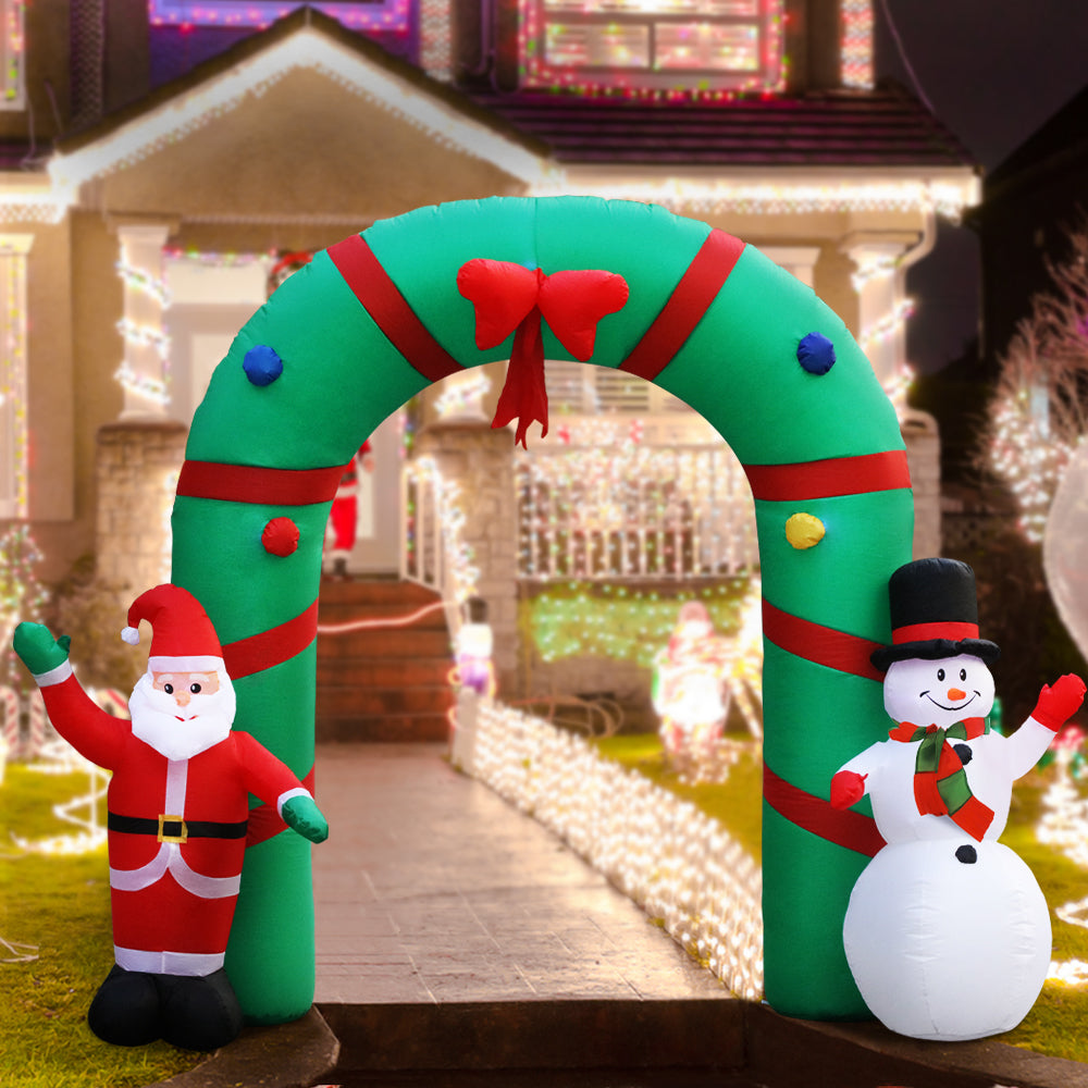 Jingle Jollys Christmas Inflatable Archway 2.8M