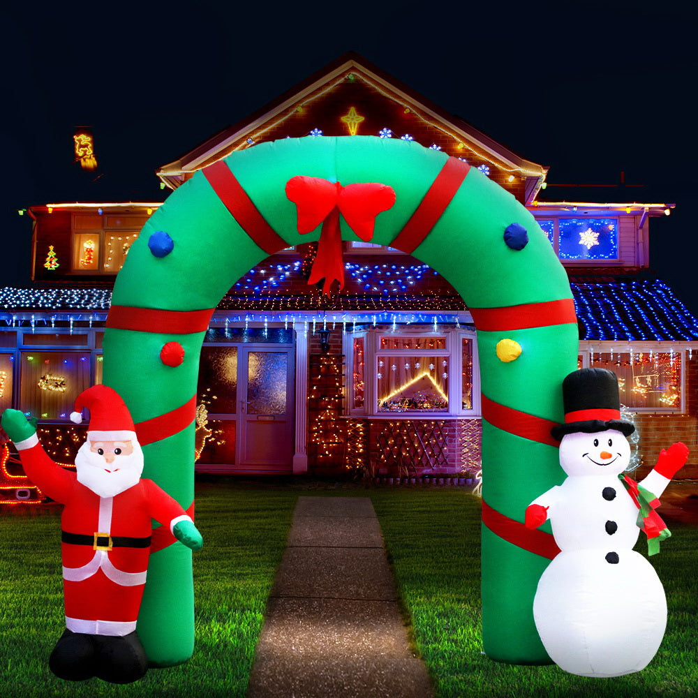Jingle Jollys Christmas Inflatable Archway 2.8M