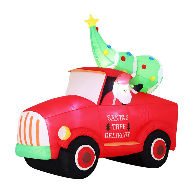 Jingle Jollys Inflatable Santa Truck Decoration