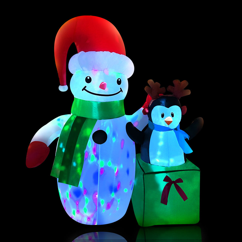 Jingle Jollys 1.8M Inflatable Snowman Decor