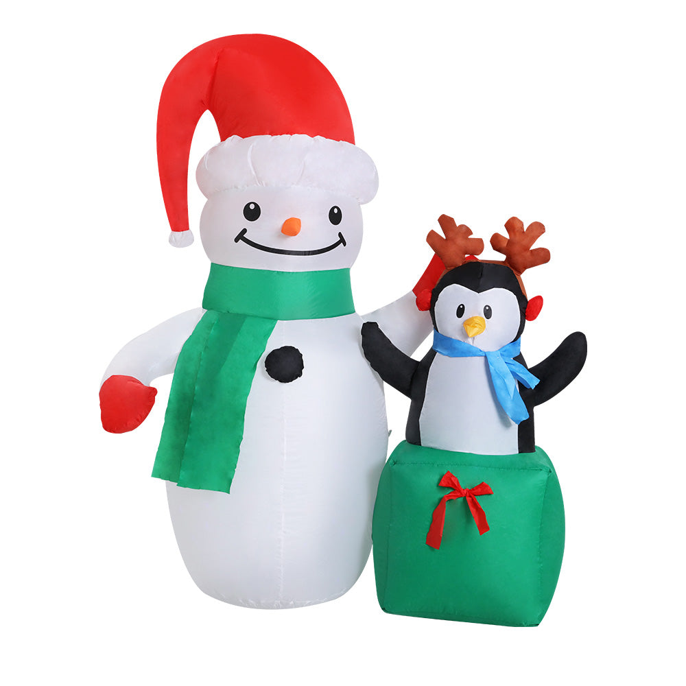 Jingle Jollys 1.8M Inflatable Snowman Decor