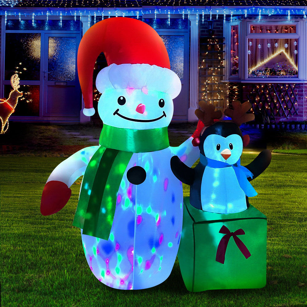 Jingle Jollys 1.8M Inflatable Snowman Decor