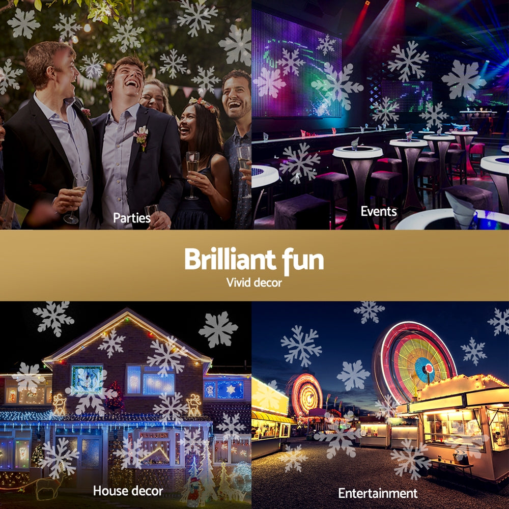 Jingle Jollys Snowflake Laser Light Projector