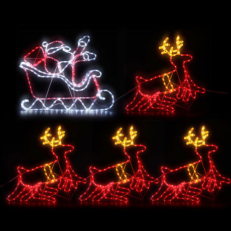Jingle Jollys 806 LED Reindeer Sleigh Lights