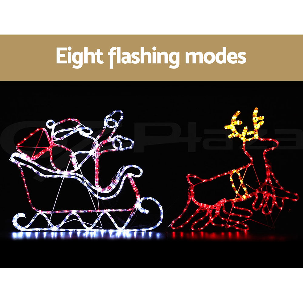 Jingle Jollys 806 LED Reindeer Sleigh Lights