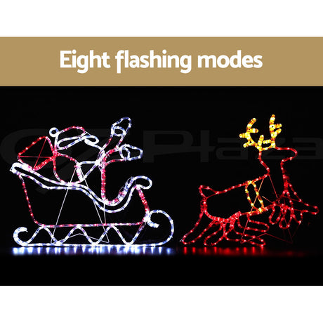 Jingle Jollys 806 LED Reindeer Sleigh Lights