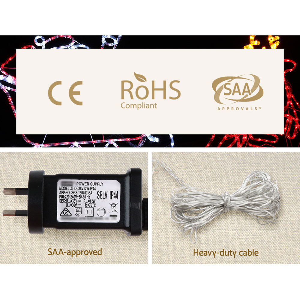 Jingle Jollys 806 LED Reindeer Sleigh Lights