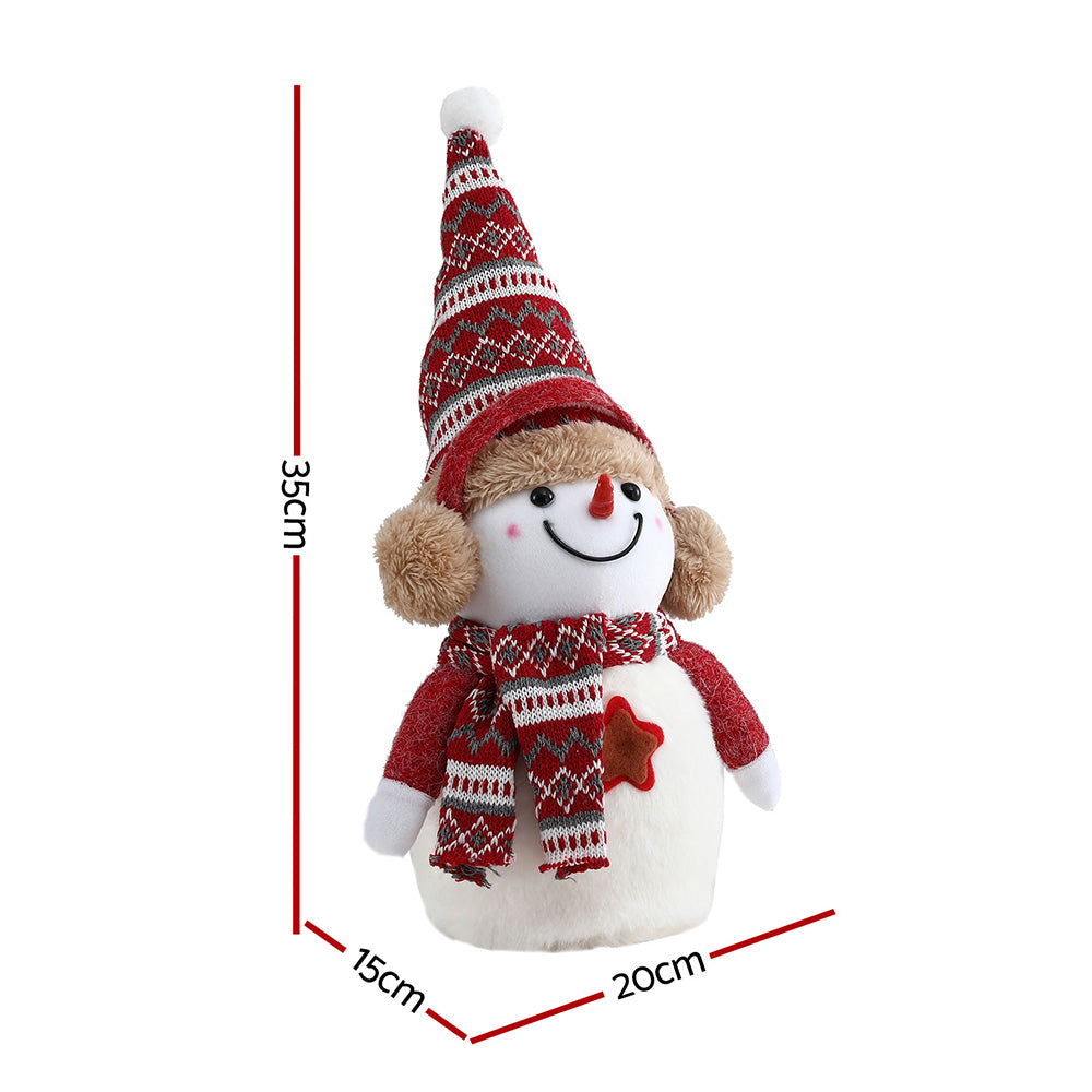 Jingle Jollys Plush Snowman Ornament 35cm