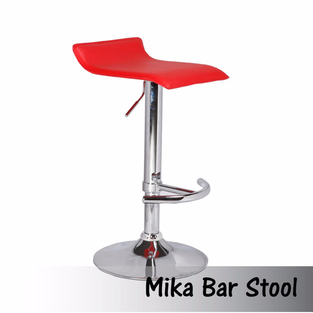 Elegant Red Adjustable Bar Stools