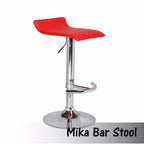 Elegant Red Adjustable Bar Stools