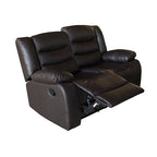 Elegant Black Faux Leather Recliner Sofa